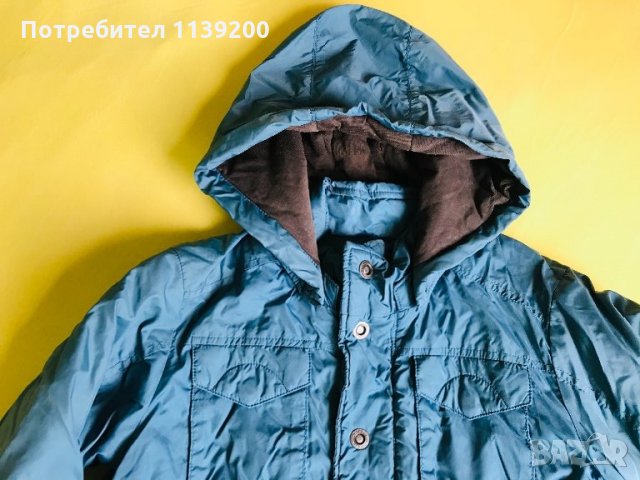 114см френско зимно яке La Redoute синьо зелено тюркоаз, снимка 4 - Детски якета и елеци - 27804400