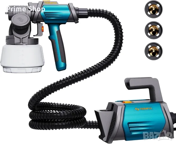 Електрически пистолет за боядисване Tilswall Shark 800W, 120 DIN-s, ергономичен дизайн, 1300мл