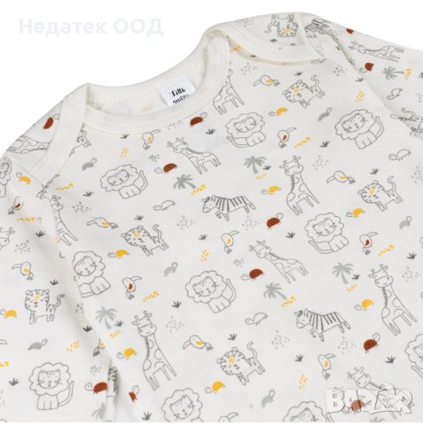 Памучно боди, Zookia, 0 - 3 м, Бяло, снимка 2 - Други - 39628803