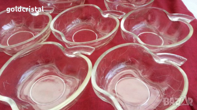  ретро стъклени  купички чинии , снимка 2 - Антикварни и старинни предмети - 17710473