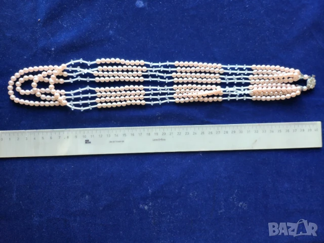 перли - 4 колиета ,  кехлибар - 2 полски огърлици и гривна, обеци комплект, огърлица от кост и др..., снимка 12 - Други - 29842081