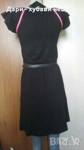 Рокля от фино трико, в черно и розово👗🍀XS,S,M👗🍀арт.3051, снимка 3 - Рокли - 33863579