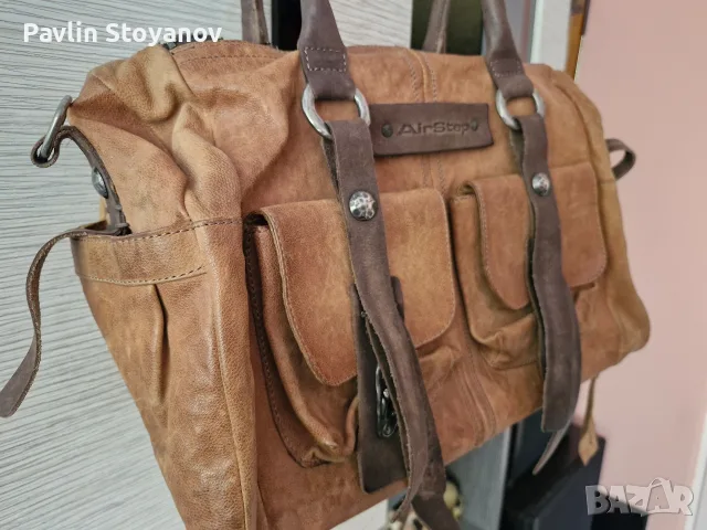 Висококачествена италианска кожена чанта Airstep , снимка 6 - Чанти - 56175569