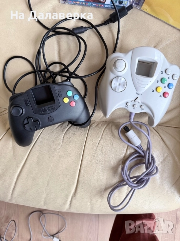 Sega Dreamcast Crystal Orange – комплект с 4 джойстика и Memory карта, снимка 8 - Други игри и конзоли - 52434933