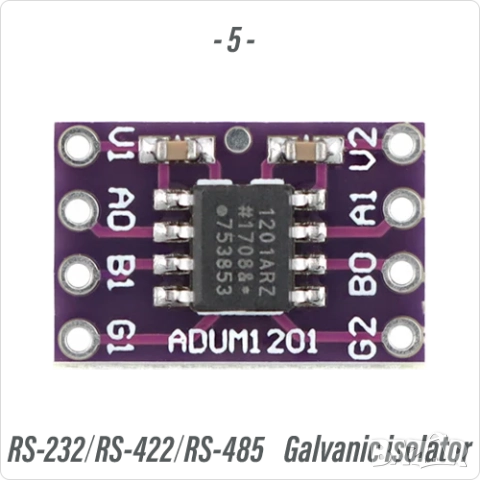 Оптичен изолатор - USB HUB Галваничен Разделител,RS-232/485,ADUM5401,ADUM4160,ADUM3160,ADUM1201     , снимка 6 - Друга електроника - 52077866