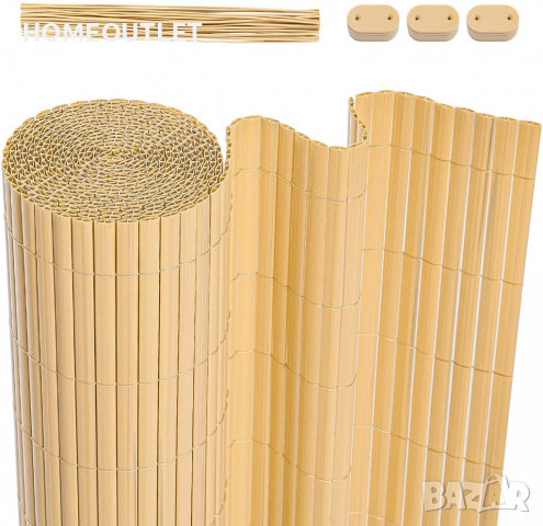ПВЦ ограда тип „бамбук“ 90х300см YE093LB02, снимка 7 - Огради и мрежи - 36338378
