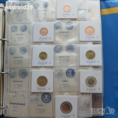 Евро монети 1c-2 Euro 2006 г. на първите 12 членки на Европейския Съюз, снимка 2 - Нумизматика и бонистика - 50604360