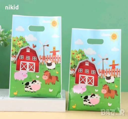 10 бр Торбички Ферма Домашни животни за сладки подарък рожден ден парти, снимка 2 - Други - 50315598