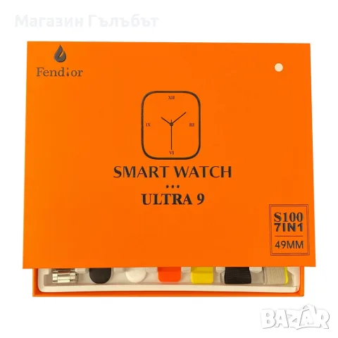 Смарт часовник 2023 New smart watch S100 ultra 7 in 1 strap, снимка 6 - Смарт часовници - 56144338