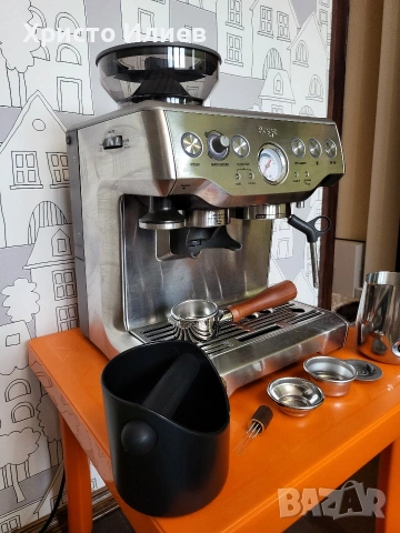 Еспресо машина SAGE Barista Express Кафемашина с кафемелачка, снимка 3 - Кафемашини - 53462788
