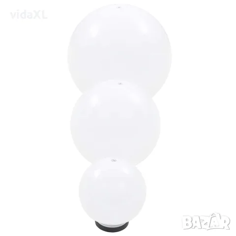 vidaXL Градински сфери за LED лампи, 3 бр, 20/30/40 см, PMMA, снимка 5 - Външни лампи - 56147609