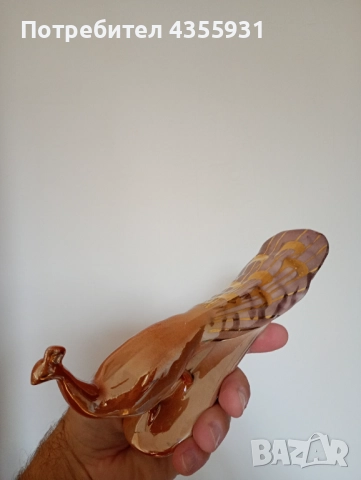 РЯДЪК Уникален Цвят Стар български порцелан паун порцеланова фигура , снимка 6 - Антикварни и старинни предмети - 52114508