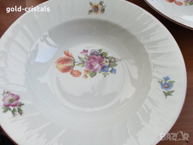 Стар български порцелан чинии, снимка 5 - Антикварни и старинни предмети - 35848968