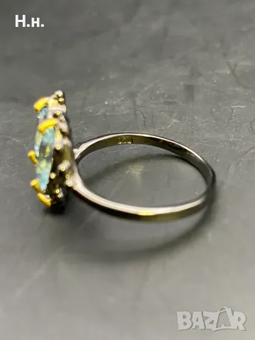 Сребърен дамски пръстен, снимка 2 - Пръстени - 50378065