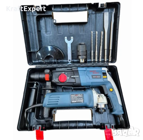 Комплект 2в1 Ъглошлайф 125мм и Ударна Бормашина KraftWorld, снимка 3 - Други инструменти - 50488141