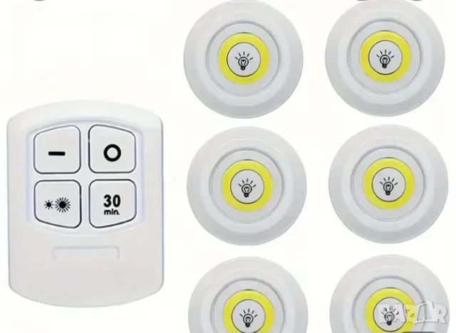 5 led COB лампи + Дистанционно -НОВИ , снимка 3 - Лед осветление - 48832597