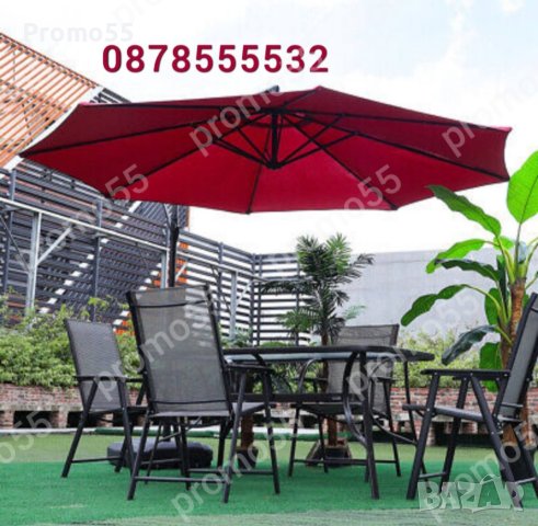 Градински Чадър тип Камбана, диаметър 3м. , Регулируем Чадър, снимка 6 - Градински мебели, декорация  - 40974531