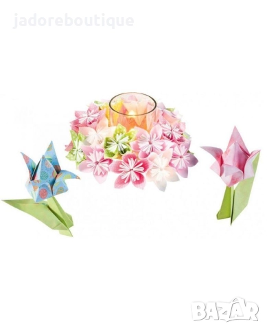 Блокче с хартия за оригами Folia - Пастелни цветя 170 листа, снимка 2 - Други - 52084488