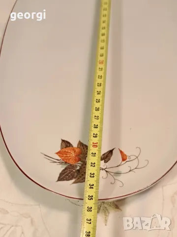 българско порцеланово плато елипса  21/6, снимка 5 - Сервизи - 49982004