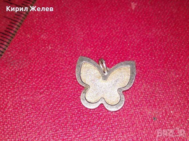 ФИНА ФИГУРАЛНА АРТ СРЕБЪРНА ВИСУЛКА ПЕПЕРУДКА ВИНТИДЖ МЕДАЛЬОН ПЕНДАНТ 19450, снимка 3 - Колиета, медальони, синджири - 39266893