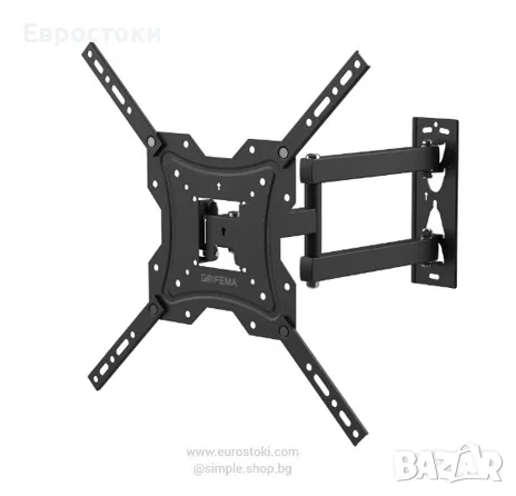 Стенна стойка за телевизор GRIFEMA GB1004, въртяща се стенна стойка за ТВ, за екрани 26-55 инча
