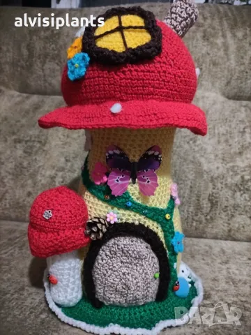 Приказна плетена къща с горски мотиви – ръчна изработка с душа и фантазия, снимка 4 - Други - 40303981