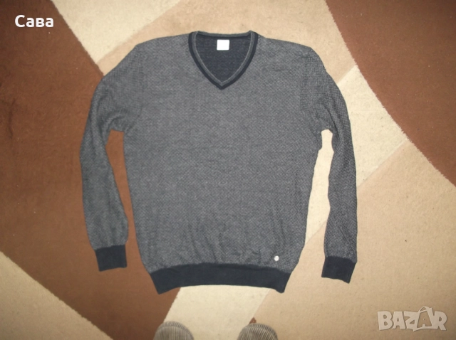 Пуловери BUGATTI  мъжки,Л  /сив и лилав/, снимка 4 - Пуловери - 52915837