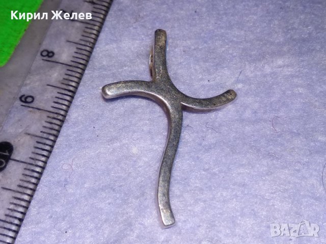 КРАСИВО СТИЛНО СРЕБЪРНО АРТ КРЪСТЧЕ ИЗРАБОТЕНО от СРЕБРО 925 ПРОБА 38593, снимка 7 - Колиета, медальони, синджири - 41637907