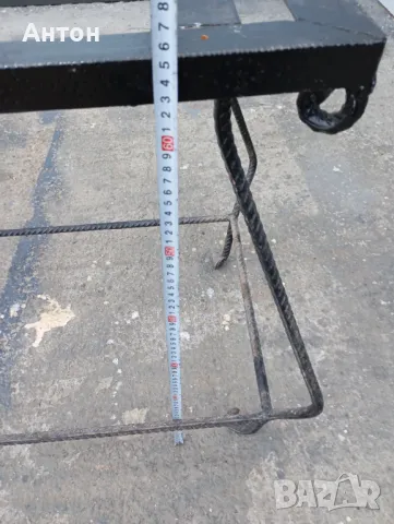 Мса от ковано желязо , 80 см  на 42  см, снимка 8 - Маси - 50397169