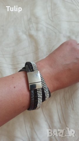 Черна гривна с магнит , снимка 2 - Други - 41646544