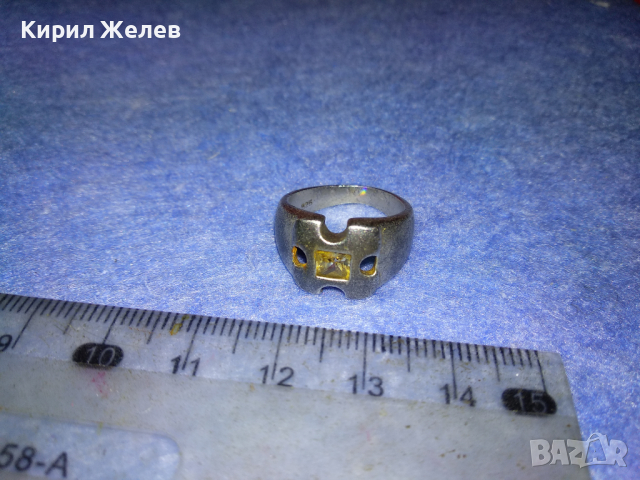 АЖУРЕН СКЪПОЦЕНЕН СРЕБЪРЕН ПРЪСТЕН ОКСИДИРАНО СРЕБРО 925 с ЮВЕЛИРНО ФАСЕТИРАН ЦИТРИН 43807, снимка 17 - Пръстени - 44664249