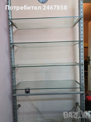 Спешно 4×стъклени рафтове/стелажи за оборудване на магазин, снимка 4 - Оборудване за магазин - 52720111
