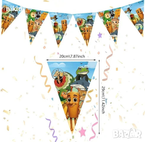 ITALIAN BRAINROT Парти Гирлянд Знаменца Флаг Банер декор украса рожден ден, снимка 2 - Други - 53728789