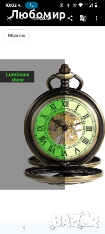 Джобен часовник TREEWETO, мъжки, механичен, с двоен капак, изцяло метален, алхимик, скелет , снимка 10 - Мъжки - 53854912