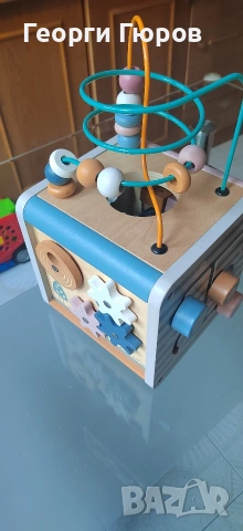 Дървен дидактичен куб