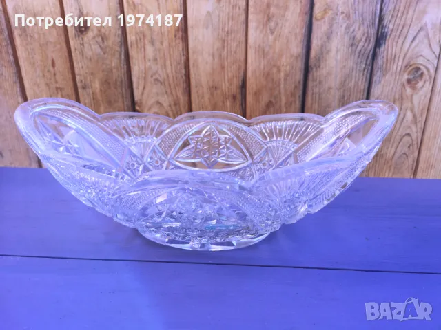 Ново. Стъклена фруктиера, снимка 3 - Сервизи - 48110108