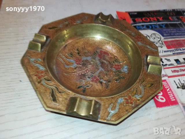 ПЕПЕЛНИК-МЕД/МЕСИНГ-MADE IN INDIA-ВНОС SWISS 1708251800, снимка 15 - Антикварни и старинни предмети - 51394535