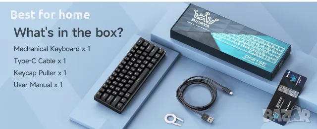 Механична клавиатура DIERYA DK61DK61, снимка 9 - Клавиатури и мишки - 48455064