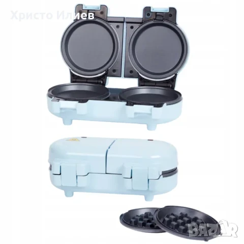 Двоен Гофретник за сандвичи и гофрети различни приставки George Wilkinson 1110W, снимка 6 - Гофретници - 51053429