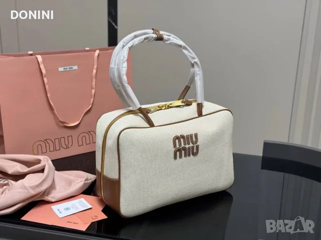 Miu Miu Beau дамска чанта от естествена кожа
