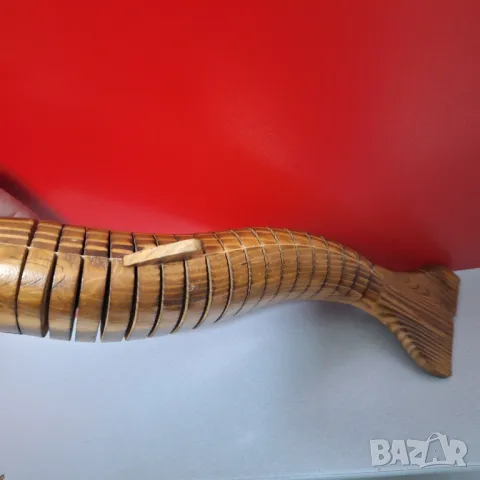 Дървен Делфин, гъвкав, движещ се, 33 см., снимка 11 - Декорация за дома - 49196162