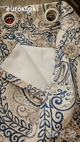 TOPICK Комплект от 2 непрозрачни завеси, 130 х 175 см, термоизолирана завеса с капси, флорален принт, снимка 8 - Пердета и завеси - 51855129