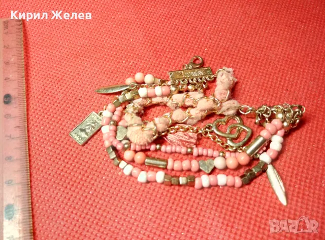 ШИКОЗНА ЗЛАТИСТА РЕТРО АР ДЕКО СТИЛ МЪНИСТЕНА ГРИВНА 47394, снимка 8 - Гривни - 47309114