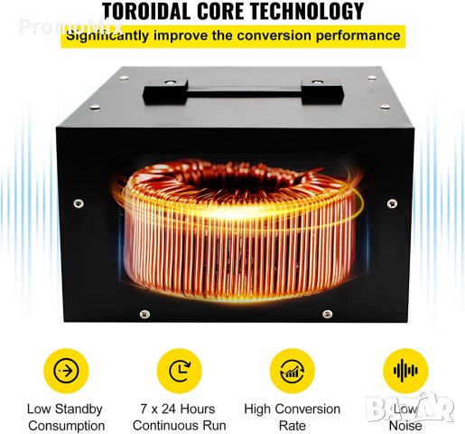  Преобразувател на напрежение VEVOR ST-1000VA 800W трансформатор на напрежение, снимка 5 - Стругове - 40471086