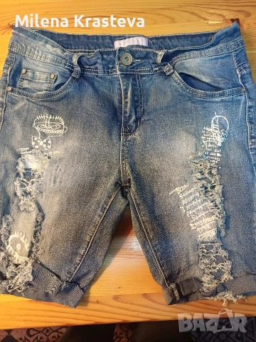 Къси дънкови панталонки, снимка 5 - Къси панталони и бермуди - 53689082