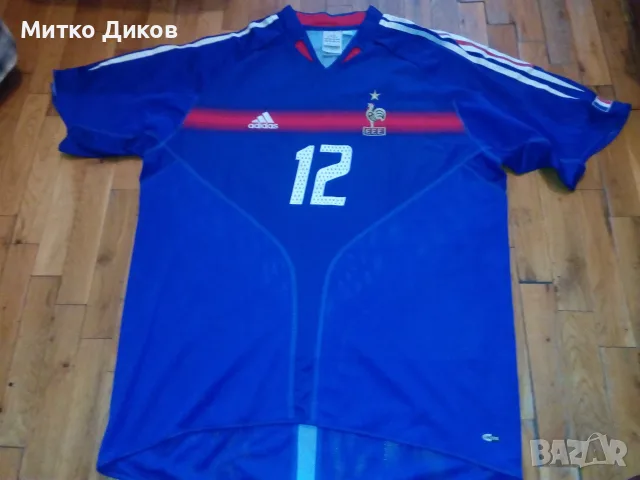 Франция винтидж футболна тениска 2004г. маркова на Адидас размер ХЛ №12 Тиери Анри