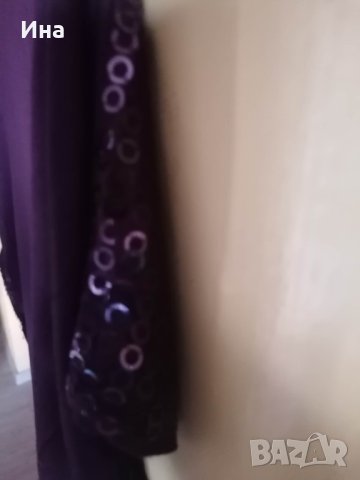 дамска блуза тениска  с пайета т.лилава, снимка 2 - Тениски - 41472151