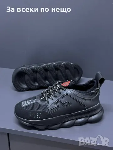 Versace Мъжки Черни Маратонки👟Мъжки Спортни Обувки В Черен Цвят Версаче Код E90, снимка 7 - Маратонки - 55795266