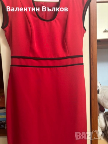 Червена рокля Dika размер 38 , снимка 3 - Рокли - 52472168