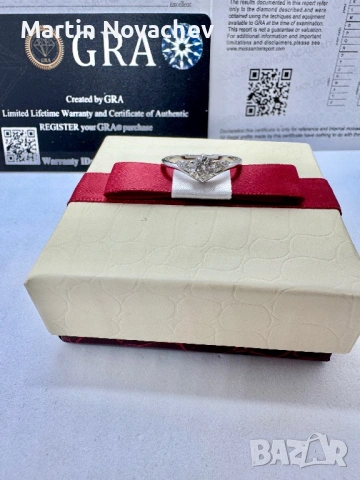 Сребърен пръстен с мойсанит (Диамант) 0.6 карата, снимка 9 - Пръстени - 53331300